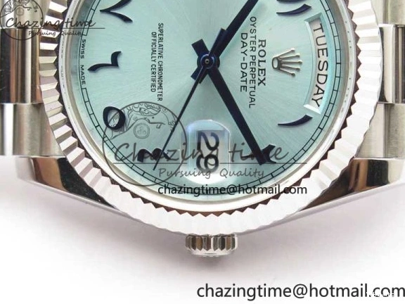 Bracelet Dial Fluted A2813 Markers Day SS Date 40mm Maker Bezel Best On SS Edition BP Arabic Blue 0727